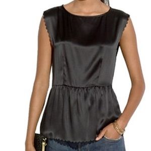 Black Madewell scalloped shirt